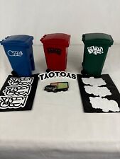 TYO TOYS Grafitti Mini Curbside Bins / Lot of 3 New , Never Displayed, Complete  picture