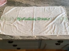 Holiday Inn Bath Towel White Green Hotel Motel Mid Century 43x22