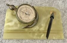 Waterman c. 1940s Desk Fountain Pen Base w Barometer + 100 Year Pen ~~New Sac picture