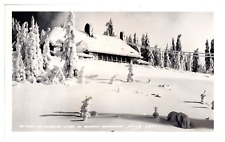 Mount Spokane Lodge in Winter Washington WA RPPC Leo Vintage Photo Postcard picture