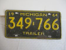 1964 Michigan  License Plate Tag 349 766 trailer picture