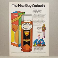 1967 Calvert Manhattan Whiskey Print Ad The Nice Guy Cocktails picture