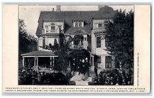 c1905s President M'Kinley Leaving Latter's Home Scene In Galesburg IL Postcard picture