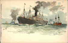 Hamburg America Line Steamer Steamship Pennsylvania Sandy Hook England c1905 PC picture