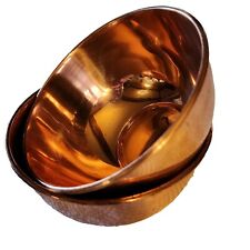 Set / 2 Alchemade Copper Bowls 5.5” Diameter Bright  Smooth Finish India  picture