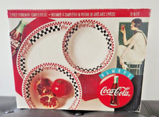 Vintage 1996 Gibson Coca-Cola 3 Piece Completer Set Dishes picture