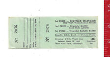 Vintage Raffle drawing ticket 1966 West View Park P.N.A. youth day Pennsylvania picture