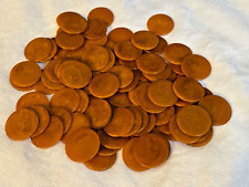 93 Vintage Bakelite Poker Game Chips Butterscotch Marbled Swirl picture