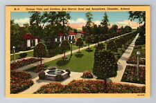 Chandler AZ-Arizona, Orange Vista And Gardens, Antique Souvenir Vintage Postcard picture
