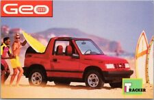 c1980s GEO TRACKER Auto Advertising Postcard Chevy / Red Car Beach Scene Unused picture