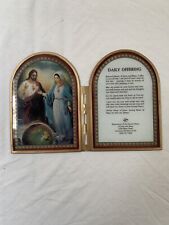 Mary & Joseph “Daily Offering” prayer bi-fold suncatcher prayer stand-up plaque picture
