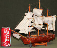 Beautiful WOODEN Boat with SAILS and ANCHORS Sculpture picture
