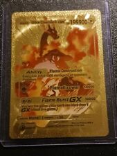 Ultra Charizard GX Pokemon Gold Foil Fan Art Card picture