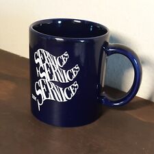 Vintage IBM Computer Services Blue Coffee Cup Mug HTF New picture