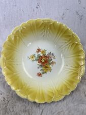 Vintage Yellow Floral Rose Design  Cabbage Leaf Design Soup Bowls Stamp only #77 picture