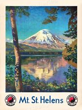 1920s Mt. St. Helens North Coast Limited Vintage Style Travel Poster - 18x24 picture