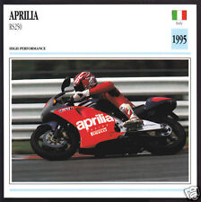 1995 Aprilia RS250 249cc Italy V-Twin Race Motorcycle Photo Spec Sheet Info Card picture