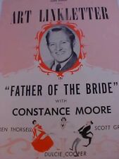 Vintage Art Linkletter Father of the Bride Program Constance Moore One Autograph picture
