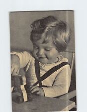 Postcard Vintage Photo of a Young Girl Playing picture