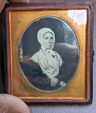 Antique Daguerreotype Photograph older Woman Half Case (C) picture