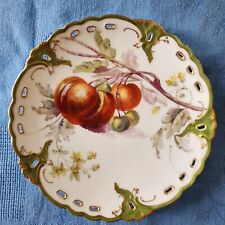 Antique Nymphenburg Porcelain 8 3/8” Reticulated Fruit Dessert Plate VARY RARE picture