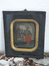 Superb rare ambrotype with a child dressed as military (zouave) 19ème picture
