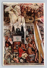 ARTIST DIEGO RIVERA Palacio De Bellas Artes Grand Mural Left Side Postcard picture
