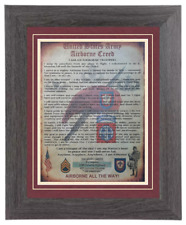 MC-BEST: Army Airborne Creed-82nd Airborne Division FRAMED MATTED PERSONALIZED  picture