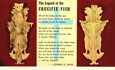 Vintage Postcard The Legend Of The Crucifix Fish A Poem By Conrad S. Lantz picture