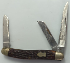 Schrade Stockman USA SS825 Pocket 3 Blade Folding Pocket Knife razor stainless picture