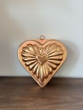 Vintage Copper Heart Shaped Jell-O/Dessert Mold Wall Hanging  picture
