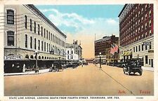 1925 Stores State Line Ave. looking South from 4th St. Texarkana TX post card picture