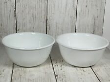 Set of 2 Corelle Corning Bowls White Deep Custard Cups Small Berry Bowls picture