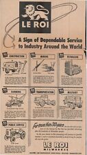 1953 Le Roi Tractors & Construction Milwaukee newspaper clipped ad 14x8