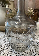 Vintage Half Gallon Glass Jug Beautiful Cut Glass, No Lid picture