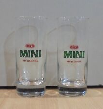 GREEK OUZO MINI ADVERTISIGN SET OF TWO GLASSES picture
