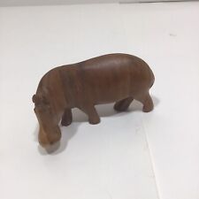 Hippopotamus Wood Collectible Folk Art  African Style Vintage picture