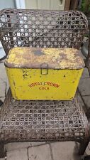 Rare Vintage Orig Yellow Metal Royal Crown Cola Cooler/Chest Advertising Sign  picture