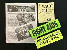 ACT-UP Chicago Newsletter, Flyer, Stickers 1989 Fight AIDS - Danny Sotomayor picture