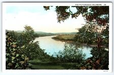 Scenic View of the Picturesque Delaware River White Border Postcard picture