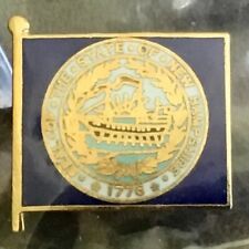 Vintage New Old Stock bagged State Seal Of New Hampshire Enamel Pin picture