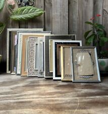 Lot VTG Gold Tone Silver Metal MCM Shabby Chic Decorative Frame Lot 8x10 4x6 Mor picture