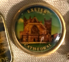 EXETER CATHEDRAL ENGLAND UNITED KINGDOM- VINTAGE TRAVEL SOUVENIR LAPEL PIN RARE picture