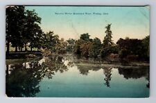 Findlay OH-Ohio, Blanchard River, Antique Vintage Souvenir Postcard picture