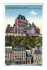 Quebec Canada Chateau Frontenac Hotel from lower town Old Vintage Postcard picture