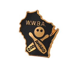 Vtg WWBA 200 Bowling Award Lapel Hat Pin Wisconsin picture