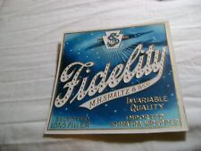 FIDELITY-VINTAGE OUTER CIGAR BOX -EMBOSSED LABEL- picture