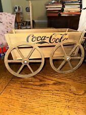 Vintage Wooden Coca Cola Western Style Wagon | Missing One Wheel picture