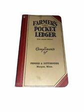 Vintage 1943- 44 John Deere Farmer’s Pocket Ledger Fenske & Dittbenner Morgan Mn picture
