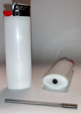 REFILLABLE Bic Classic Maxi Lighter White + Spare Flint picture